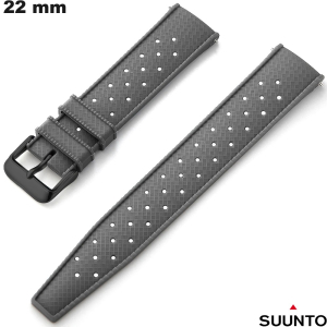 Armband Suunto Caoutchouc horloge Grijs 22 mm # Eenvoudige Montage