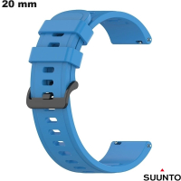 Bracelet montre intelligente Suunto Bleu Caoutchouc 20mm pas cher