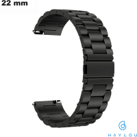 Vendita Bracciale 22mm per smartwatch Nero Haylou Titanio (GST, RS3)