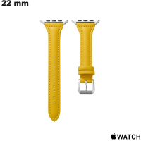 Bracelet 22 mm de montre Jaune minimaliste Apple Watch de qualité