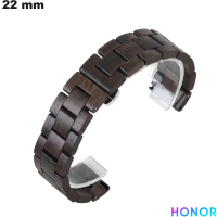 Armband 22mm Smartwatch Schwarz Honor Holz | Versand in 24h