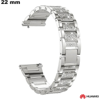 Armband Huawei für Uhr 22 mm Strass Silber ● Kostenloser Versand