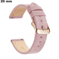 Verkauf des 20 mm Vintage-Echtlederarmbands für Uhren in Rosa