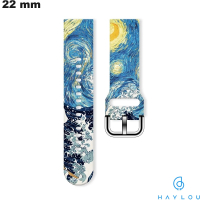 Armband 22mm Motiv Van Gogh Haylou für hochwertige Silikon-Uhr