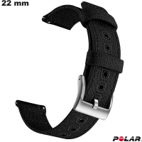 Bracelet pour montre Noir Polar Tissu 22mm