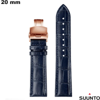 Echt Leer Suunto Armband Blauw 20 mm # Beste Prijs