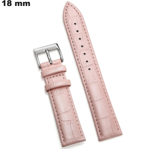 Echtheitslederarmband 18 mm Rosa Uhr: Schnelle Lieferung