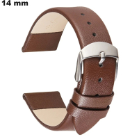 Echtheitslederarmband für Uhr 14mm Braun ● Schnelle Lieferung