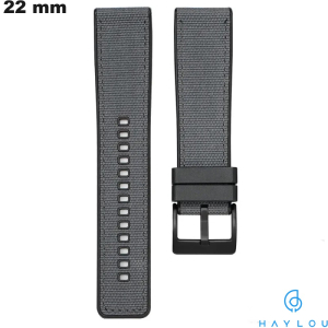 Armbanduhrarmband 22mm Grau Silikon Haylou | Premium-Qualität