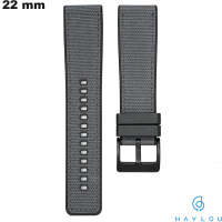 Armband 22mm Grijs Horloge Silicoon Haylou | Premium Kwaliteit