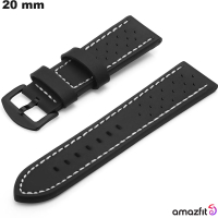 Bracciale Amazfit universale Nero Similpelle 20mm di qualità