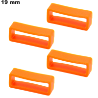 4 Silicone Lussen Oranje voor horloge 19 mm | Gratis Verzending bij besteding vanaf 20€