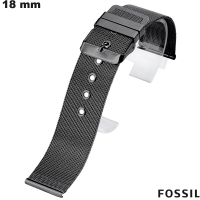Armband 18 mm Schwarz Fossil für Smartwatch / Bester Preis