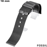 Armband 18 mm Schwarz Fossil für Smartwatch / Bester Preis