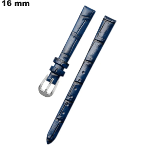 Armbanduhren 16mm Blau Echtes Leder / Versand in 24h