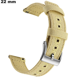 Armband Textil Beige für Uhr 22 mm \ Port Kostenlos