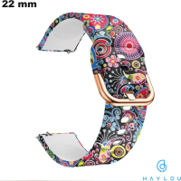 Verkauf Haylou Schwarz Armband 70er Jahre Gummi 22mm Uhr