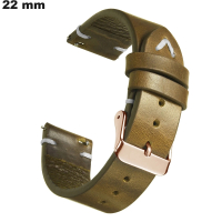 Bracelet pour montre 22mm Cuir véritable Vert