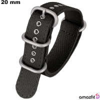 Verkauf von schwarzem Stoffarmband für Amazfit-Uhren 20 mm Zulu wasserdicht