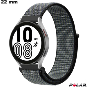 Armband 22 mm Grau Stoff für Polar Smartwatch ● Bester Preis