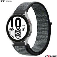 Armband 22 mm Grau Stoff für Polar Smartwatch ● Bester Preis