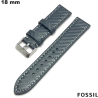 Verkauf von grauem Fossil-Armband 18 mm für Smartwatch aus echtem Leder