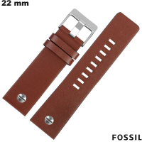 Kopen Bruine Fossil Echte Leren Smartwatch Armband 22 mm