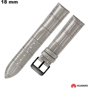 Armbanduhr 18mm Graues Armband aus echtem Leder für Huawei kaufen