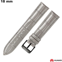 Armbanduhr 18mm Graues Armband aus echtem Leder für Huawei kaufen