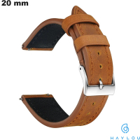 Acquista Bracciale 20 mm Haylou in Vera Pelle Marrone per Orologio