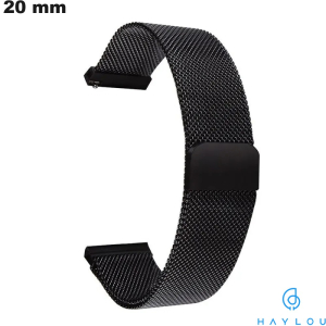 Verkauf Bracelet Haylou Schwarz 20 mm Edelstahl Uhr