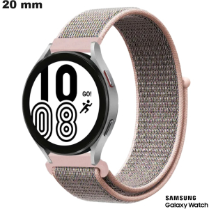 Armband Stoff Samsung 20 mm für Uhr Rose | Schnelle Lieferung