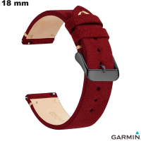 Verkauf Rotes 18 mm Universelles Armband Echtes Leder Garmin