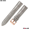 Armband 22mm Polar Grau Echtes Leder | Schneller Versand
