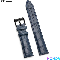 Verkauf Blaues Honor Echtlederarmband Smartwatch 22mm