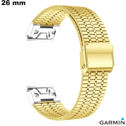 Pulsera Dorada de Acero Inoxidable Quickfit Garmin de 26 mm
