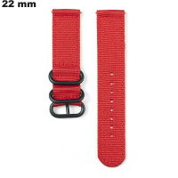 Armband 22mm für Uhr Rot Stoff ● Versand 24h