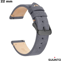 Armband Grau Suunto 22 mm Echtes edles Leder von hoher Qualität