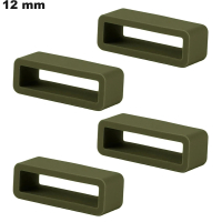 4 Loops montre Vert  Silicone 12 mm | Envoi Rapide