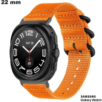 Bracelet 22 mm Samsung de montre Orange Tissu