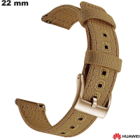 Uhrarmband 22 mm Braun Stoff Huawei / Premium-Qualität