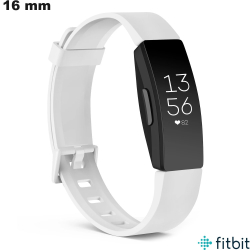 Armband Wit Yoga FitBit 16mm Rubber