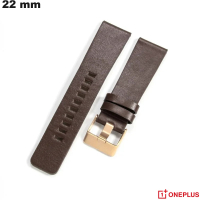 Verkauf Uhrarmband Braun OnePlus Echtes Leder 22mm