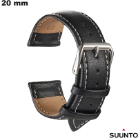 Verkauf Suunto Echtes Lederarmband 20 mm Schwarz Smartwatch