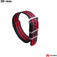 Bracciale in nylon per orologio 20mm Huawei Nero | Spedizione 24h