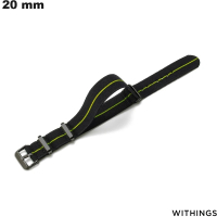 Armband 20 mm Schwarz Withings Uhr Nylon \ Kostenlose Lieferung