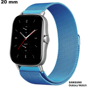 Samsung 20 mm Milanese-Armband Uhr Blau Metall von hoher Qualität