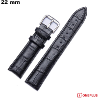 Armband 22 mm Uhr OnePlus Schwarz Krokodil-Design von hoher Qualität