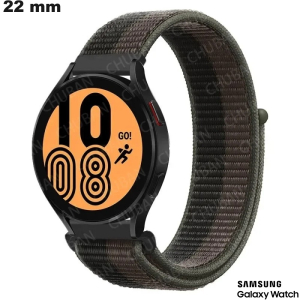 Atmungsaktives Nylonarmband in Schwarz 22 mm für Samsung von hoher Qualität Atmungsaktives Nylonarmband in Schwarz 22 mm für Samsung von hoher Qualität