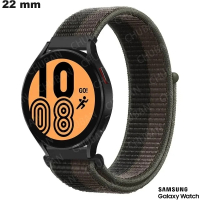 Atmungsaktives Nylonarmband in Schwarz 22 mm für Samsung von hoher Qualität